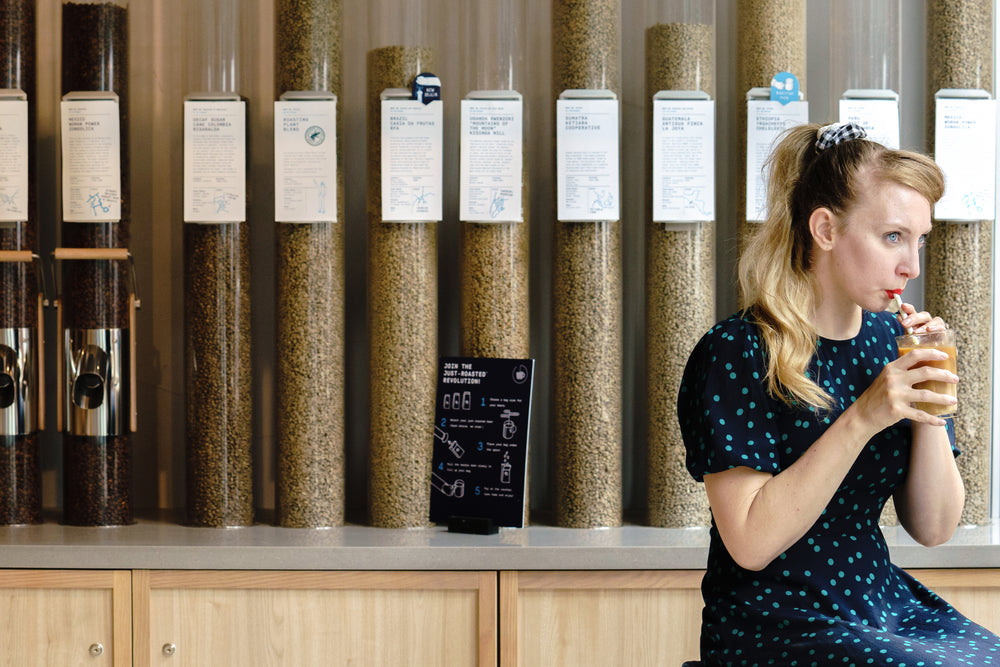 Person enjoying coffee